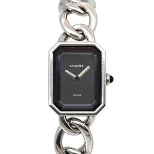 CHANEL Premiere M Size H0452 Quartz Black Dial Ladies Watch 90267343